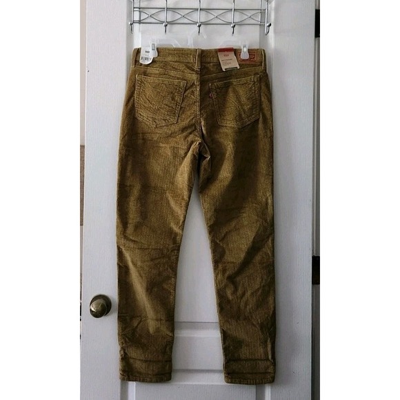 Levi's 314 Shaping Straight Corduroy Womens Pants Size‎ 29x30 Brown Mid-Rise - Picture 4 of 11